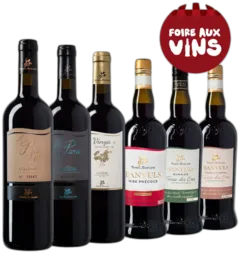 photos du vin Sélection Archives Aop Collioure & Aop Banyuls Rimage et Traditionnel x6