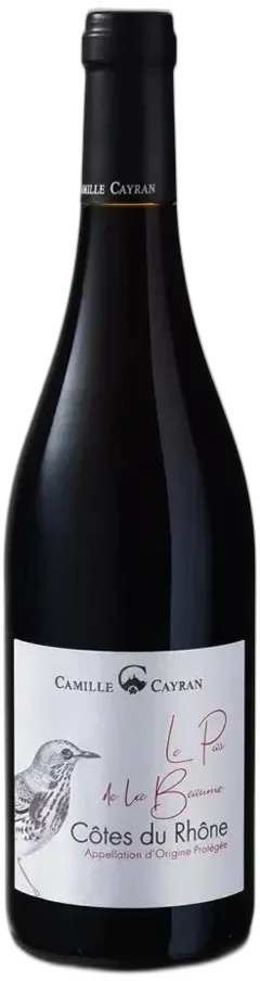 illustration du vin Côtes du Rhône le Pas de la Beaume Cave de Cairanne Camille Cayran