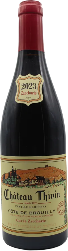 photo du vin Cote de Brouilly "Zaccharie" 2023 Chateau Thivin