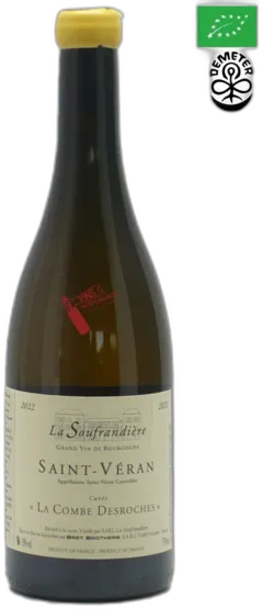 vue du vin Domaine la Soufrandière Saint Véran "la Combe Desroches" 2023
