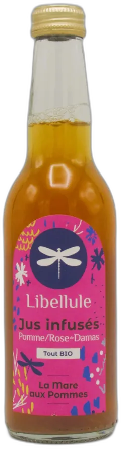 illustration du vin Jus Infusé Bio Libellule Pomme Rose de Damas