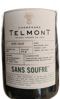 aperçu du vin Telmont Sans Soufre