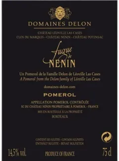photo du vin Fugue de Nénin
