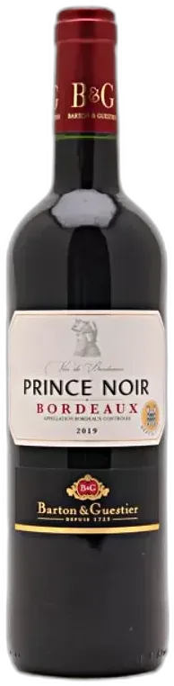 aperçu du vin Prince Noir 2023 Barton et Guestier