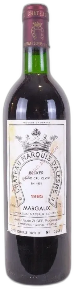 photos du vin Château Marquis d’Alesme Becker