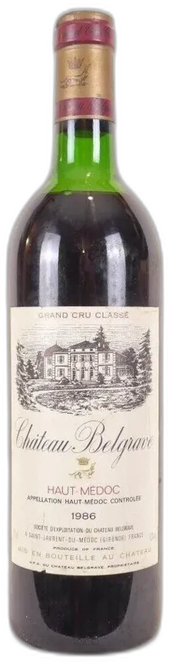 photo du vin Château Belgrave