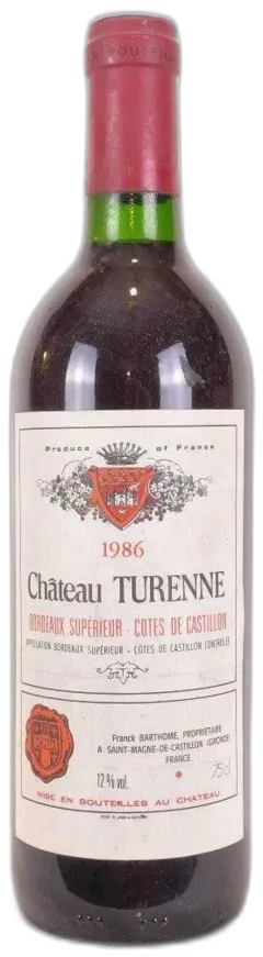 capture du vin Château Turenne