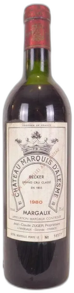 photos du vin Château Marquis d’Alesme Becker