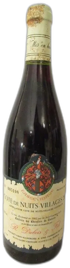 photo du vin Dubois et Fils Tastevinage Capsule Abîmée