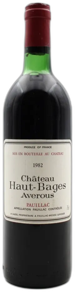 photo du vin Château Haut-Bages Averous 1982
