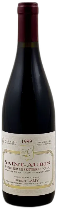 capture du vin Hubert Lamy Saint Aubin 1er Cru "Sur le Sentier du Clous" 1999