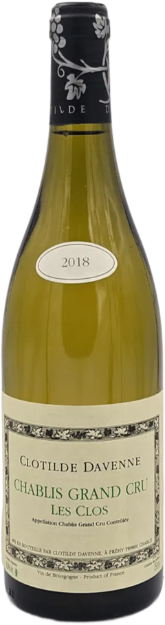 photo du vin Bourgogne Chablis Grand Cru "les Clos" 2018 Domaine Clotilde Davenne