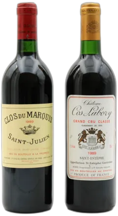 photo du vin Duo 1989 Saint-Julien et Saint-Estèphe