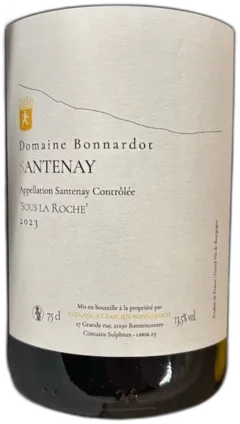 vue du vin Santenay Blanc Sous la Roche 2023