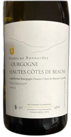 photo du vin Hautes Côtes de Beaune Blanc en Cheignot 2023