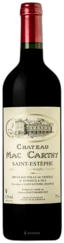 photo du vin Château Mac Carthy