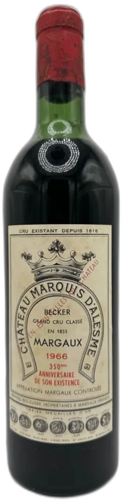 capture du vin Marquis d’Alesme Becker