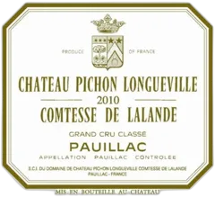 image du vin Pichon Comtesse de Lalande