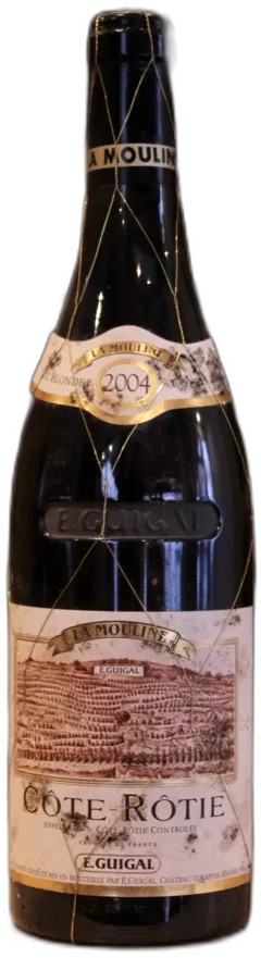 vue du vin Cote Rotie la Mouline 2004 Guigal
