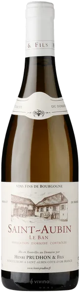 illustration du vin Saint Aubin 1er Cru le Ban Prudhon Blanc 2022