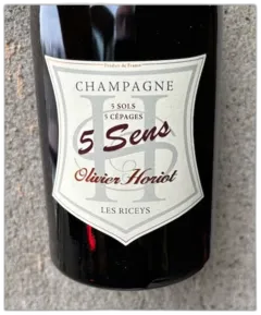illustration du vin Olivier Horiot Champagne Brut Nature 5 Sens 2019
