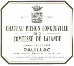 capture du vin Pichon Comtesse de Lalande