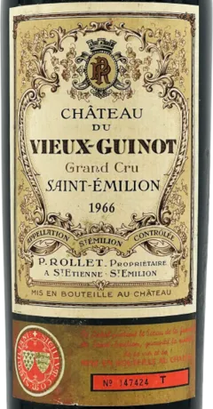 vue du vin Château du Vieux Guinot