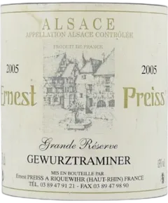 illustration du vin Ernest Preiss Grande Réserve