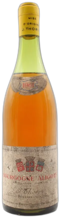 image du vin Bourgogne Aligoté 1961 Thorin