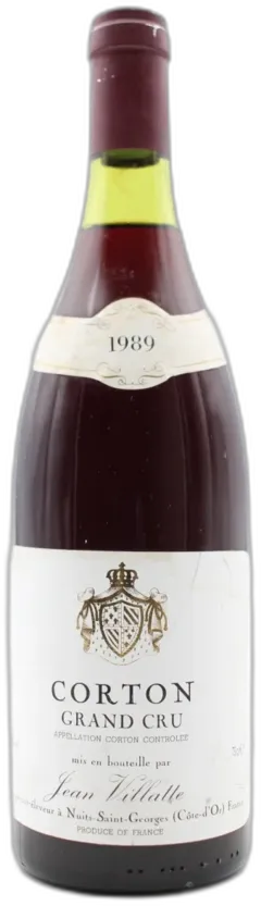 photo du vin Corton Grand Cru 1989 Jean Villatte